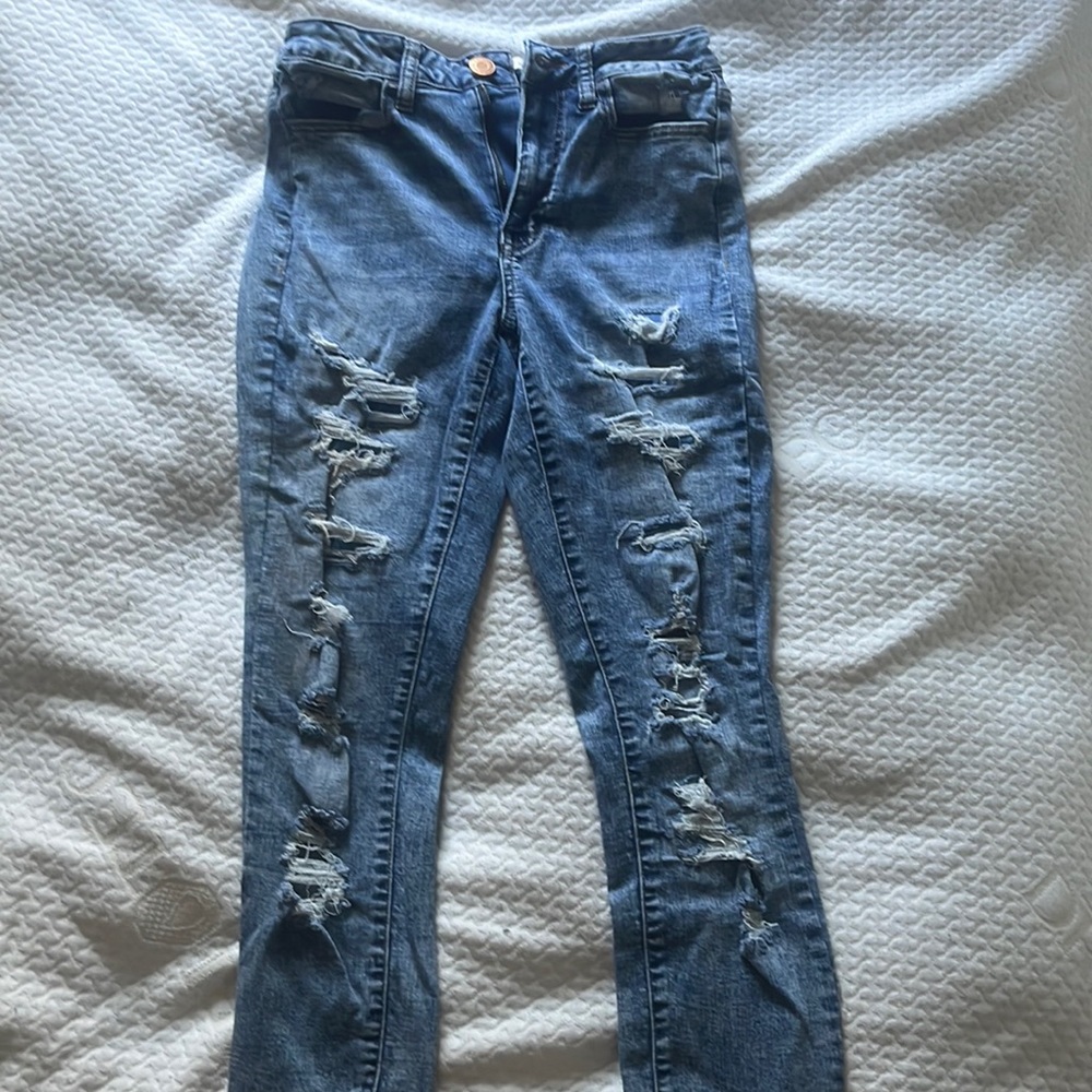 size 7, high rise jeggings